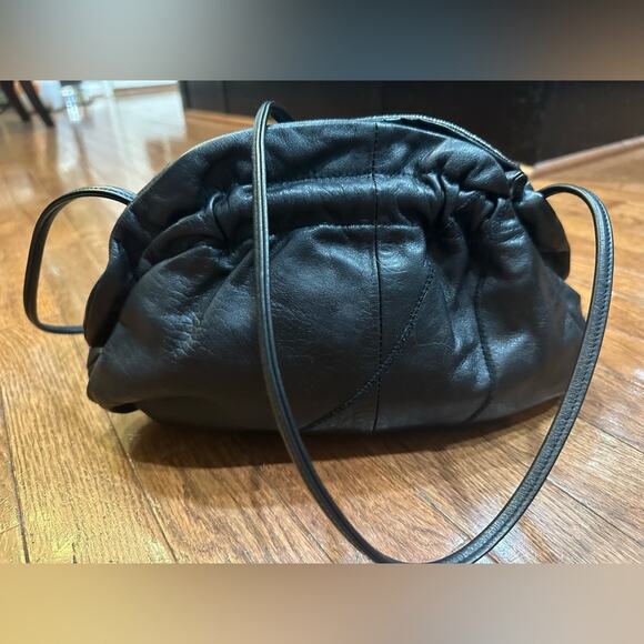 Vintage 80s Clemente Black & Silver Metallic Snakeskin Leathe Purse Clutch, RARE - Picture 5 of 14